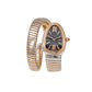 BVLGARI Serpenti Tubogas Rose Gold, Stainless Steel & Diamond Single Twist Watch with Black Opaline Dial