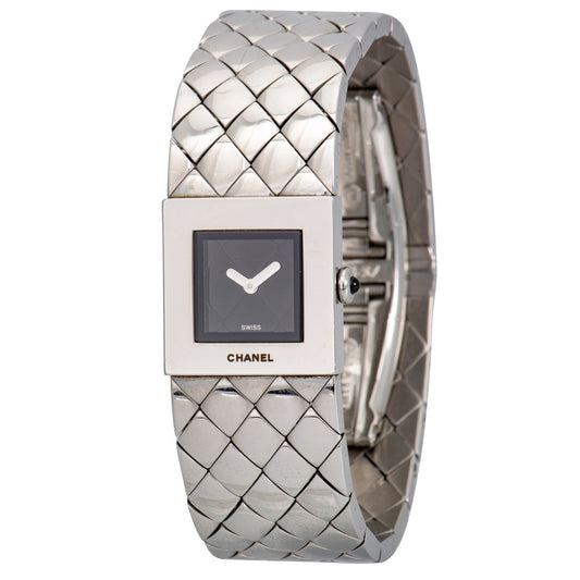 Chanel Silver Matelasse Quilted Acier Ladies Watch H0009