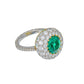 Bayco Emerald and Diamond Dome Ring AMG1724R