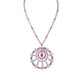 Graff White Gold Diamond and Pink Sapphire Large Snowflake Necklace