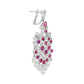 Graff white gold chandelier earrings with round rubies and pearshape diamonds, total diamond weight 9.42cts, total ruby weight 7.71cts