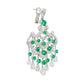 Graff Emerald and Diamond Chandelier Earring with White Gold, featuring 9.42 carats of diamonds and 7.71 carats of emeralds.