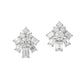 Graff white gold and platinum earrings with 4.64ct emerald cut and round diamonds showcasing luxurious and timeless design.