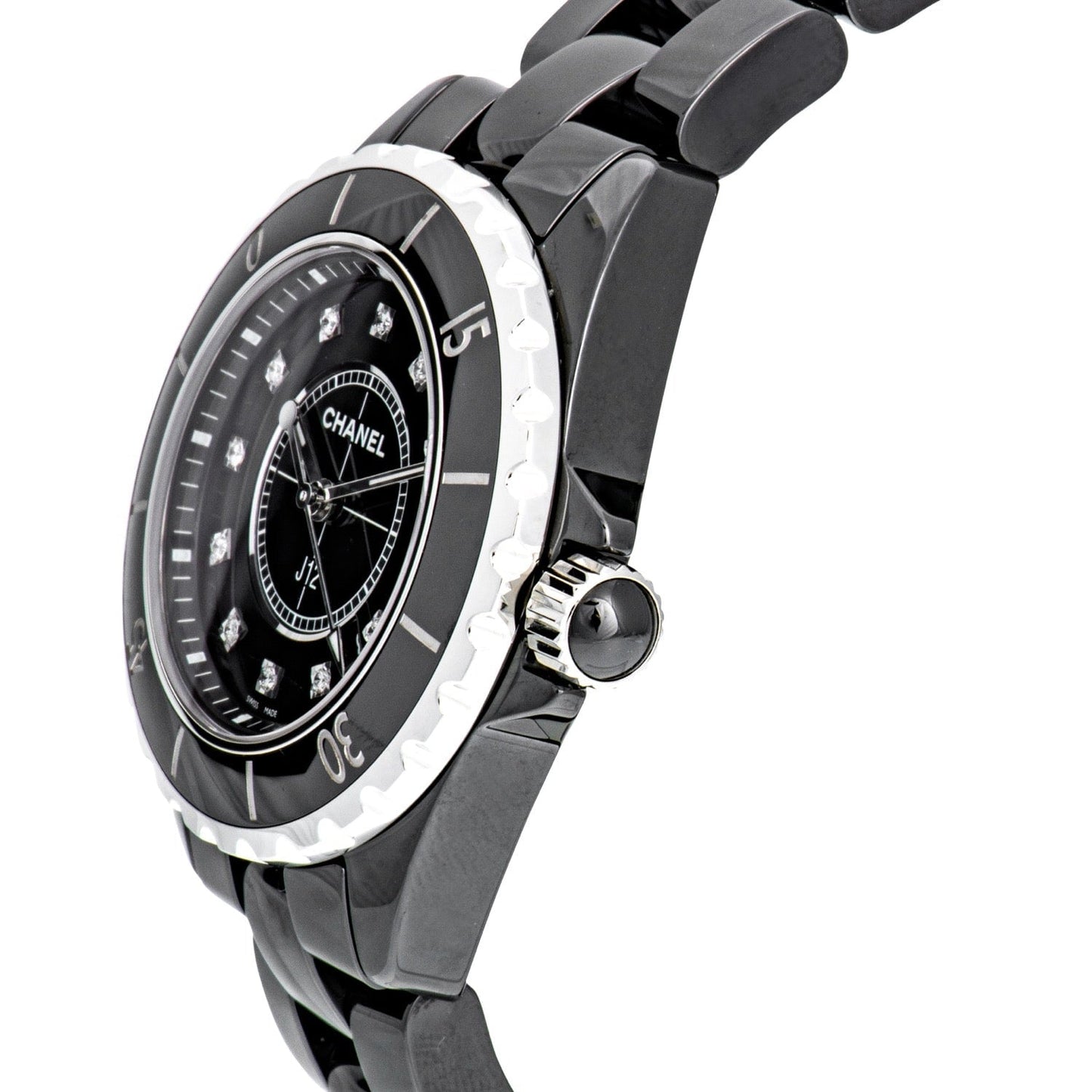 Chanel J12 Quartz Diamond Dial Ladies Watch H1625