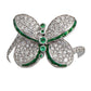 Graff Baby Princess Butterfly Ring With White Diamond Pave and Emeralds