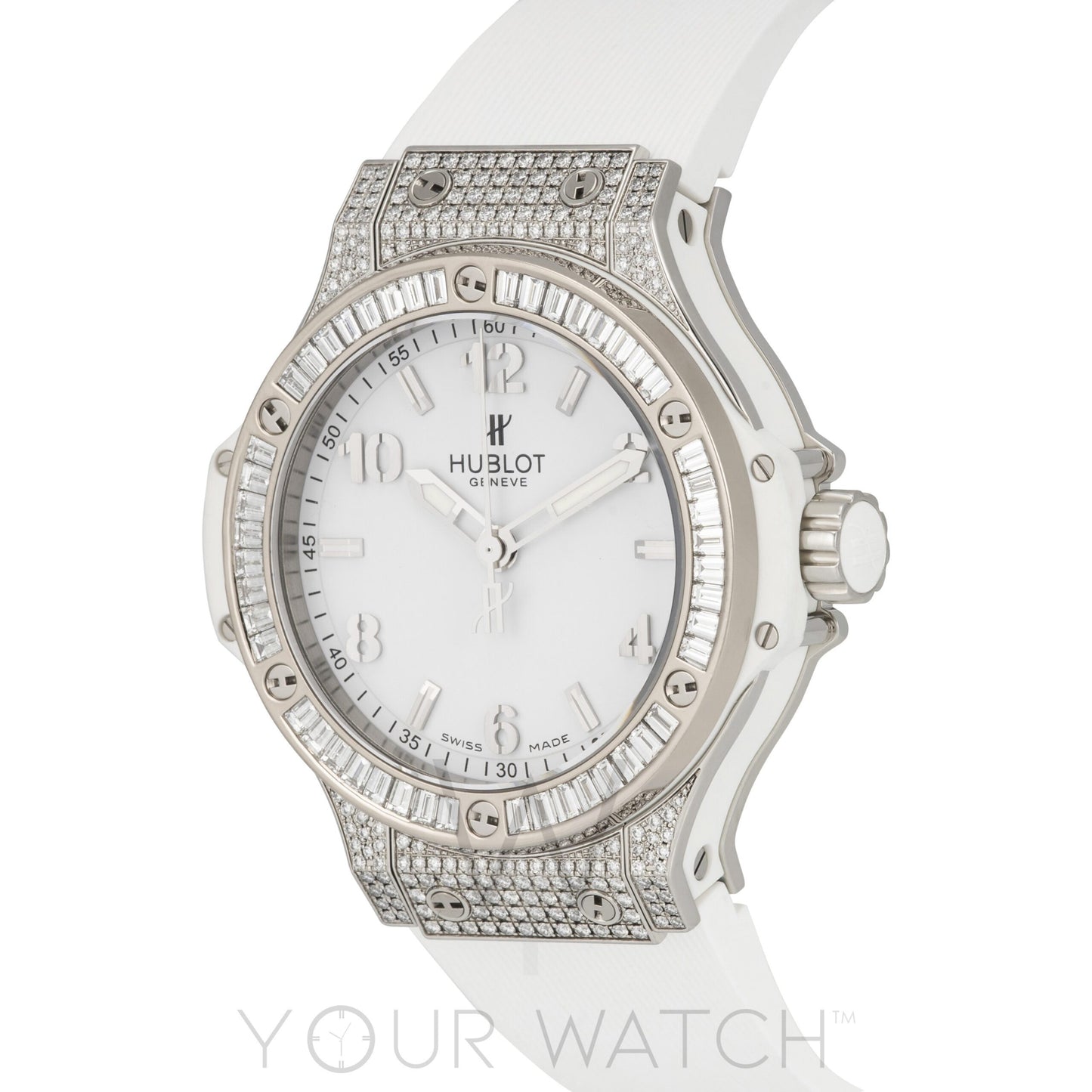 Hublot Big Bang Stainless Steel Diamond Bezel Quartz Women's Watch 361.SE.2010.RW.0904