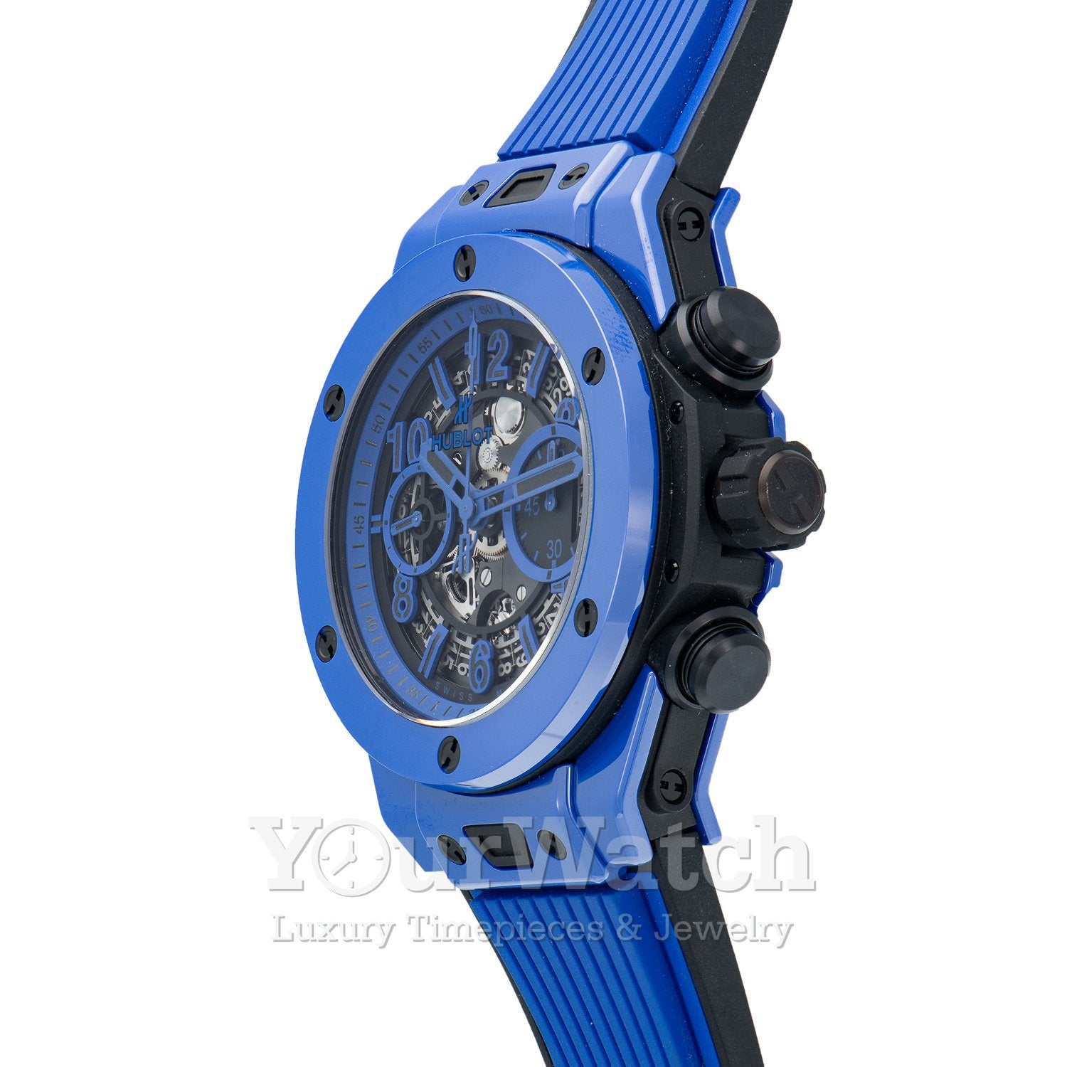 Hublot Big Bang Unico Blue Magic Limited Edition Chronograph Automatic Matte Black Men's Watch 411.ES.5119.RX
