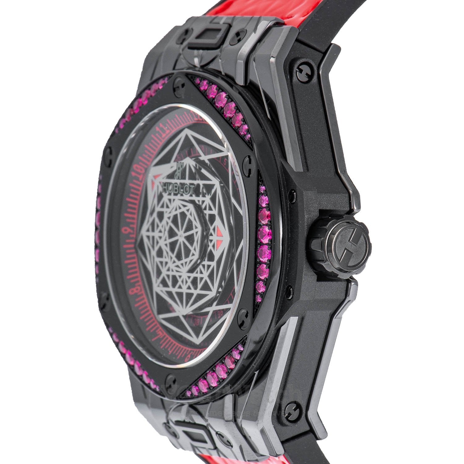 Hublot Big Bang Sang Bleu All Black Red 39mm Ladies Watch  465.CS.1119.VR.1202.MXM18