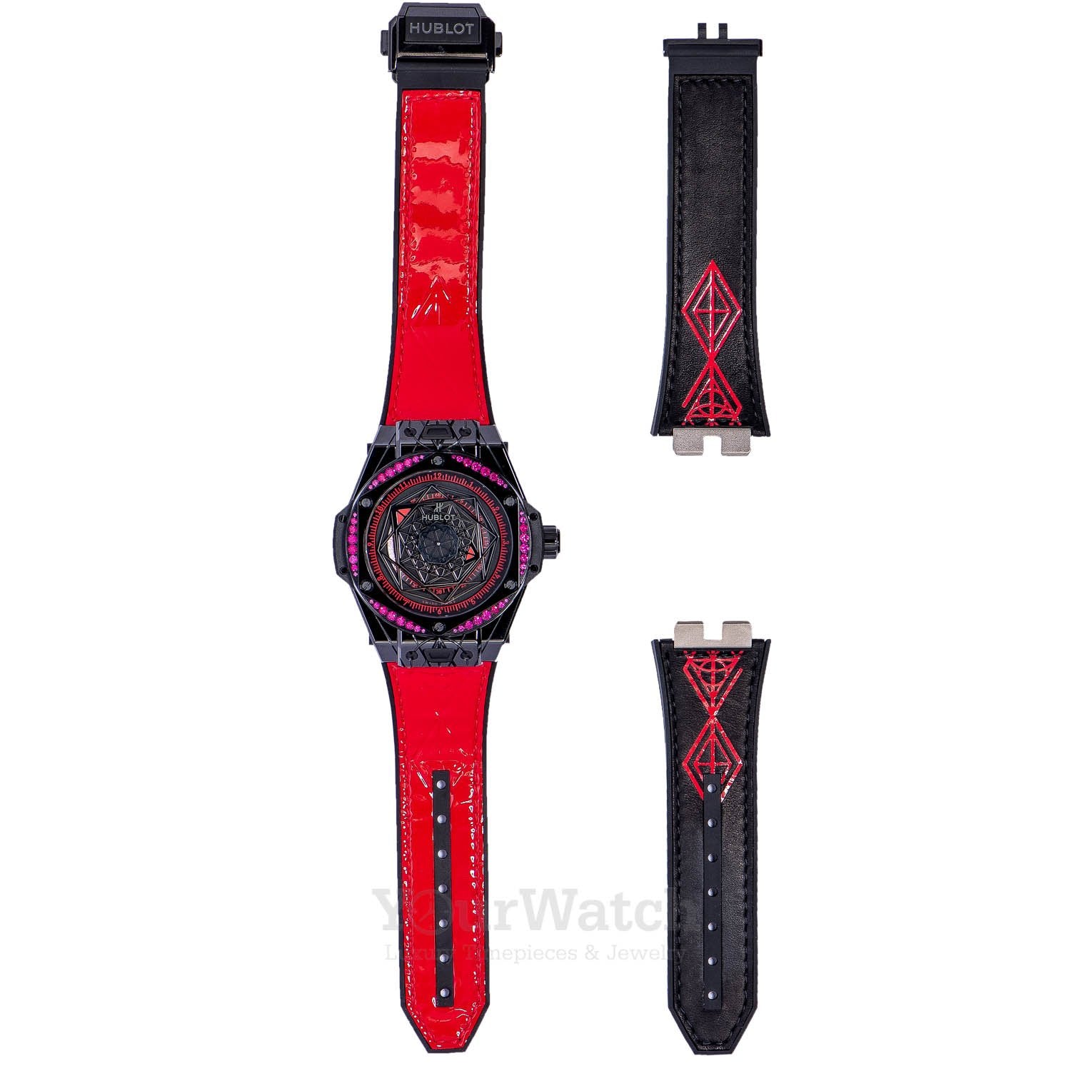 Hublot Big Bang Sang Bleu All Black Red 39mm Ladies Watch  465.CS.1119.VR.1202.MXM18