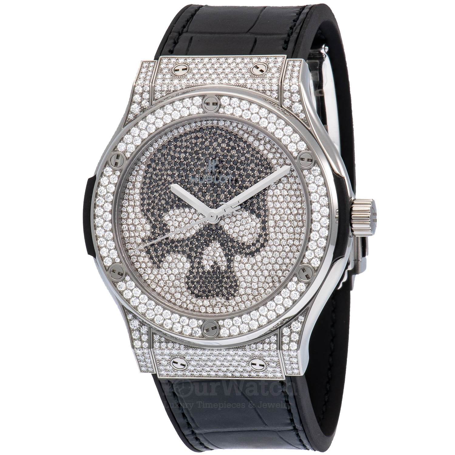 Classic Fusion Titanium Skull Full Pave 45mm Men's Watch 511.NX.9000.LR.1704.SKULL 