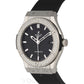 Hublot Classic Fusion Zirconium Diamond Bezel Black Dial Black Rubber Mens 45mm Watch 511.ZX.1170.RX.1104