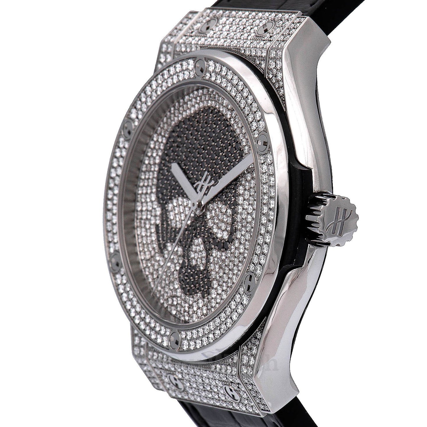 Hublot Classic Fusion Skull Full Pave Diamond Bezel Men's Watch 542NX9000LR1704SKULL