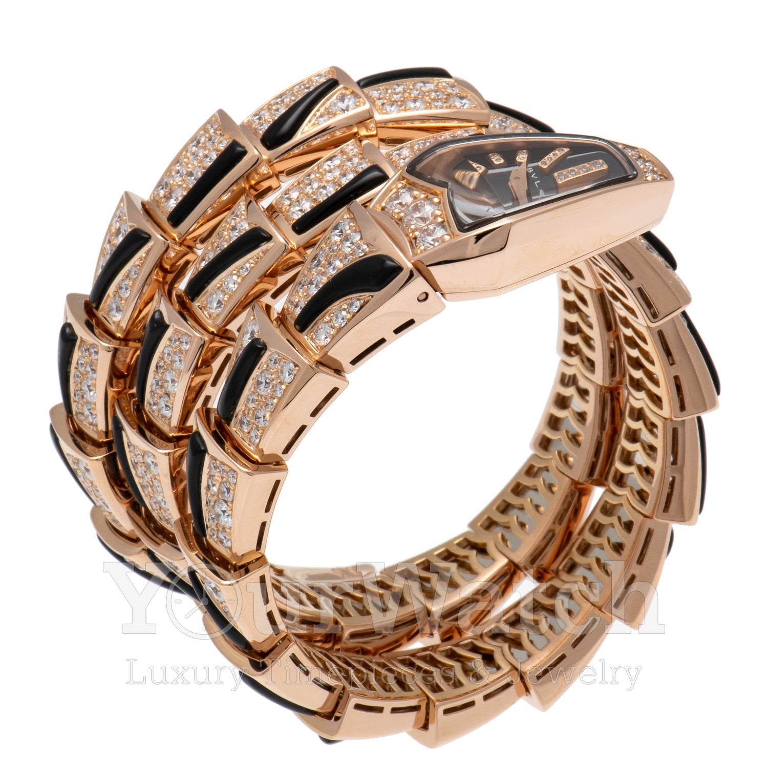 Bvlgari Serpenti 18 Carat Rose Gold Diamond 26mm Ladies Watch