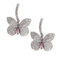 Graff Butterfly Earrings With Diamonds Pave And Pink And Purple Sapphires