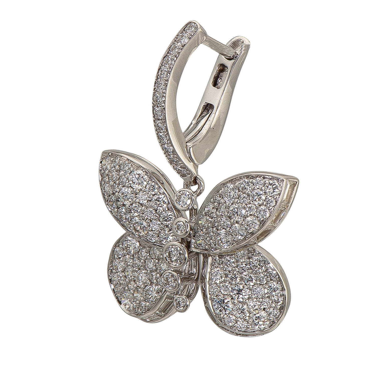 Graff Baby Princess Butterfly Earrings With Pave Diamonds