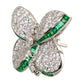 Graff Princess Butterfly Diamond and Emerald Stud Earrings