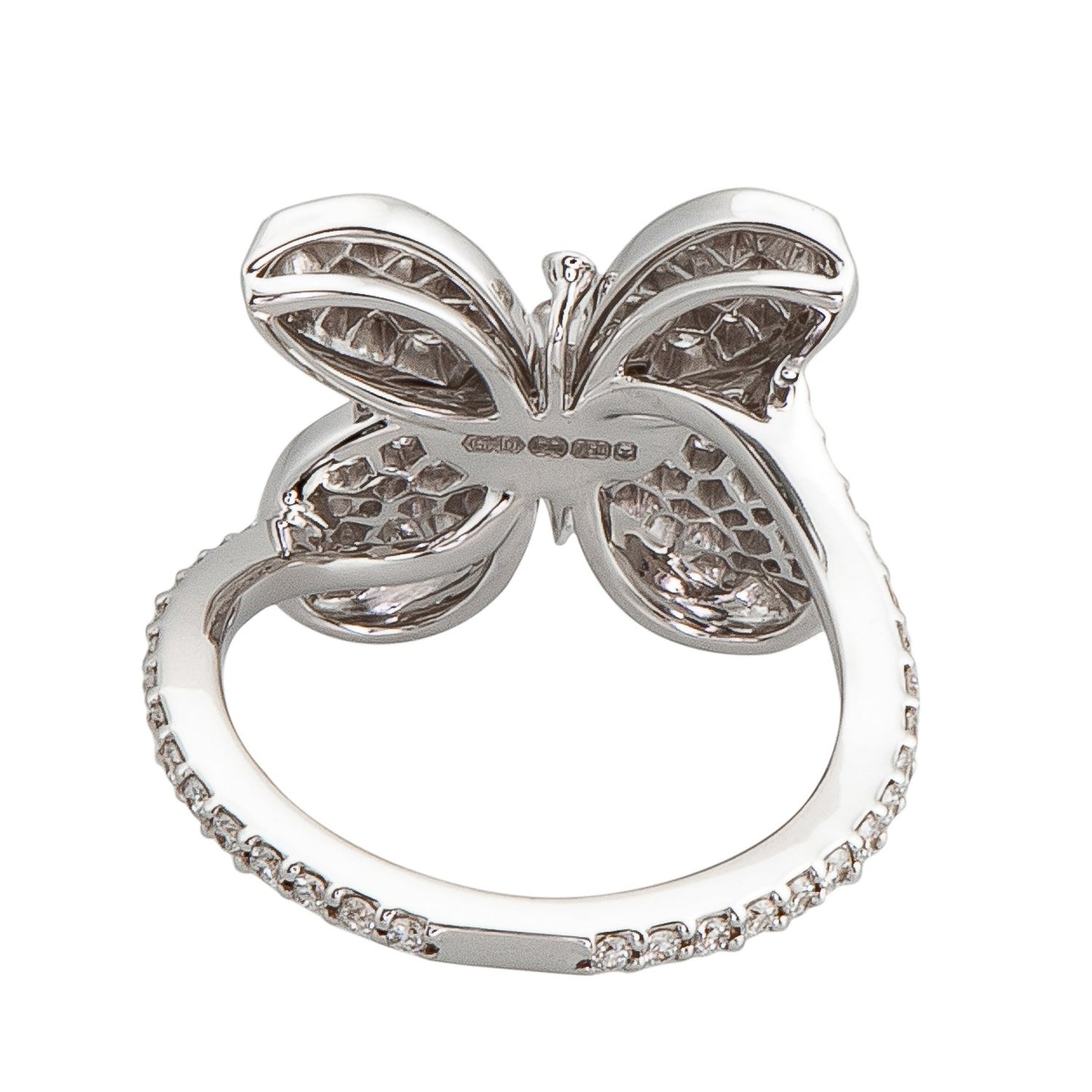 Graff Butterfly Ring with Pave Diamonds