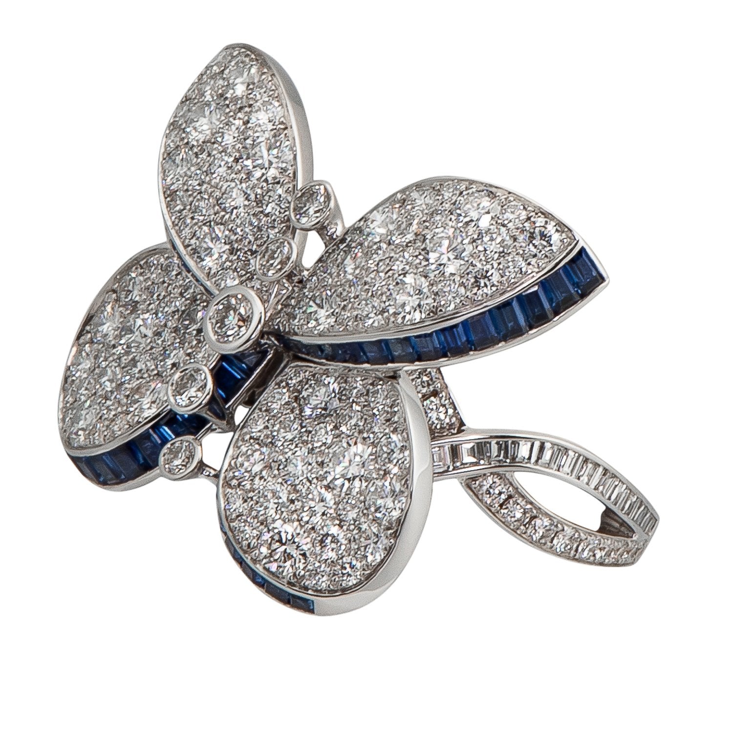 Graff Princess Butterfly Ring with Sapphires And Diamonds