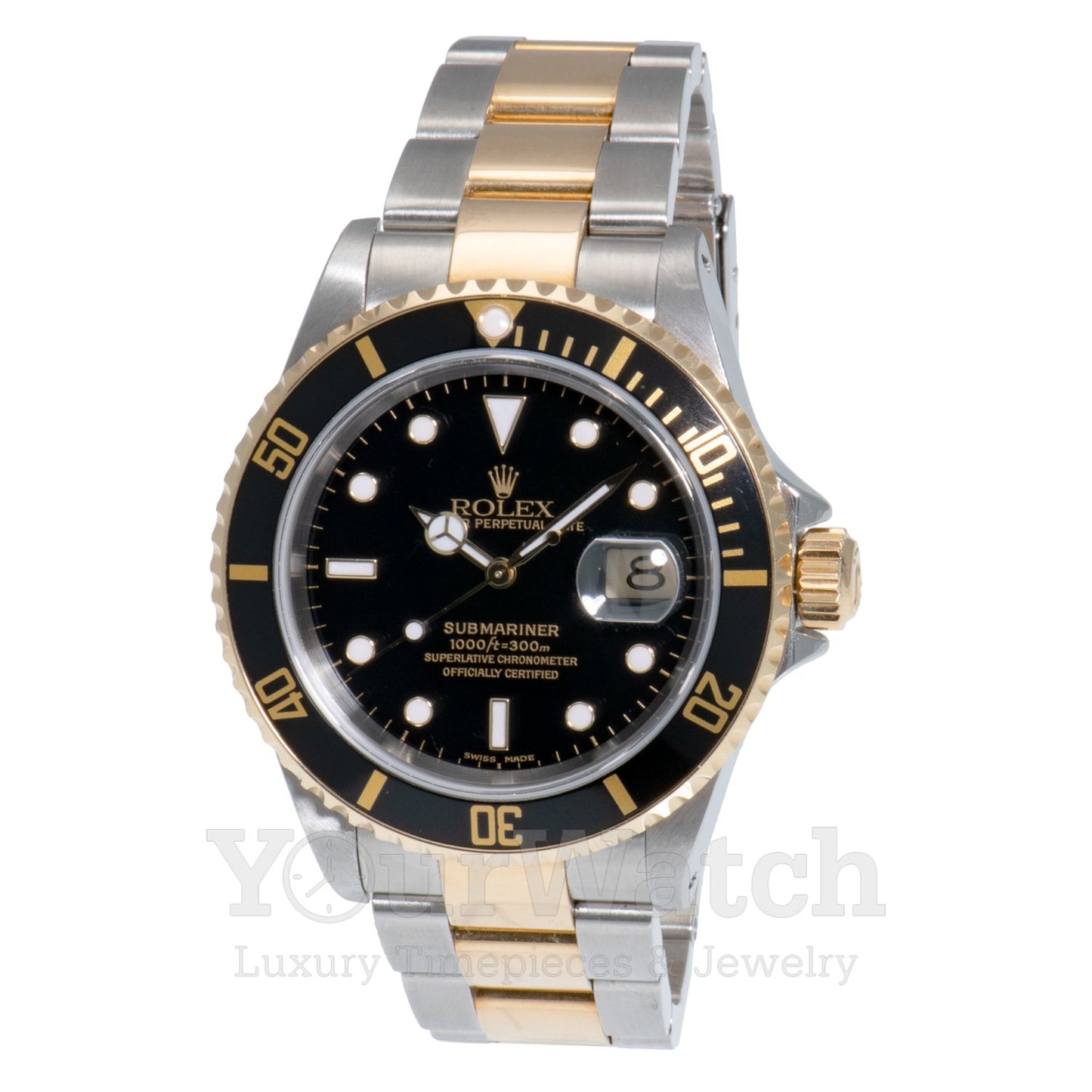 Rolex Submariner Date Two Tone Black Dial 40mm Watch