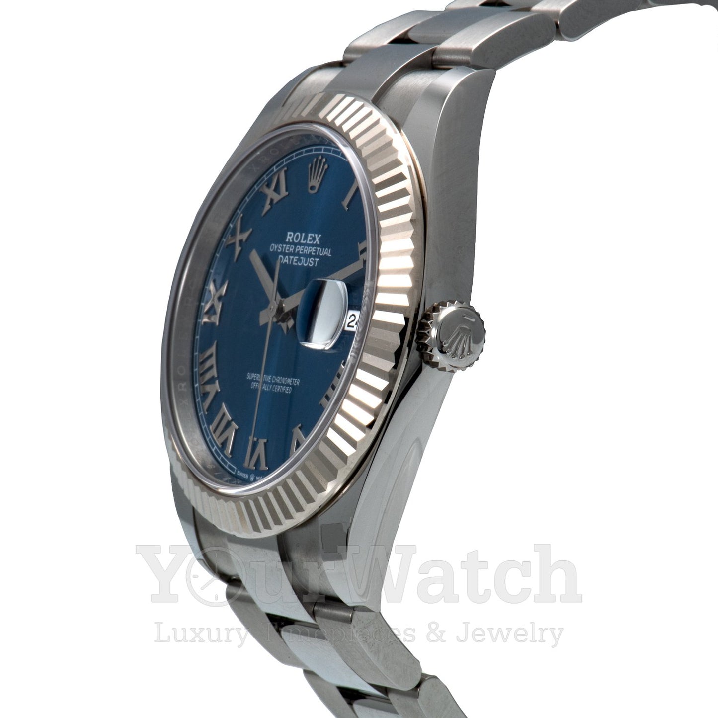 Rolex Datejust Stainless Steel Blue Dial 41mm Mens Watch