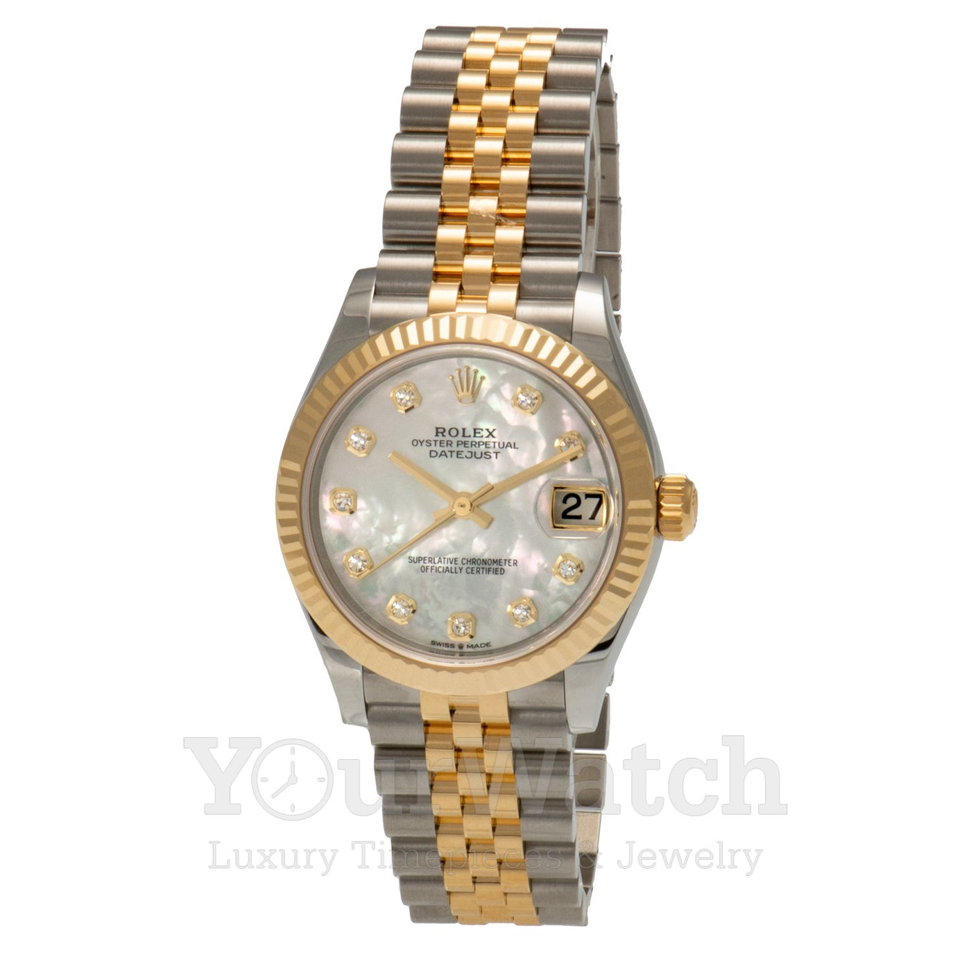 Rolex Datejust Tone Bracelet Mother of Pearl Dial 31mm Ladies Watch - Your Watch LLC